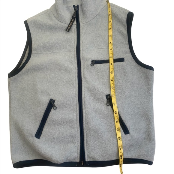 Rue 21 Baby Blue & Navy Full Zip Up Fleece Vest - Picture 8 of 9
